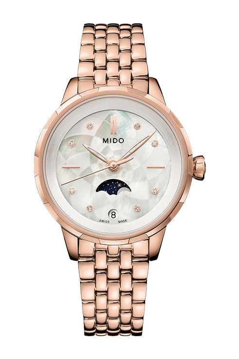 M043.023.33.106.00 - MIDO RAINFLOWER MOONPHASE QUARTZ