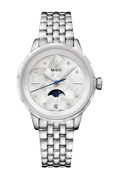 M043.023.11.106.00 - MIDO RAINFLOWER MOONPHASE QUARTZ