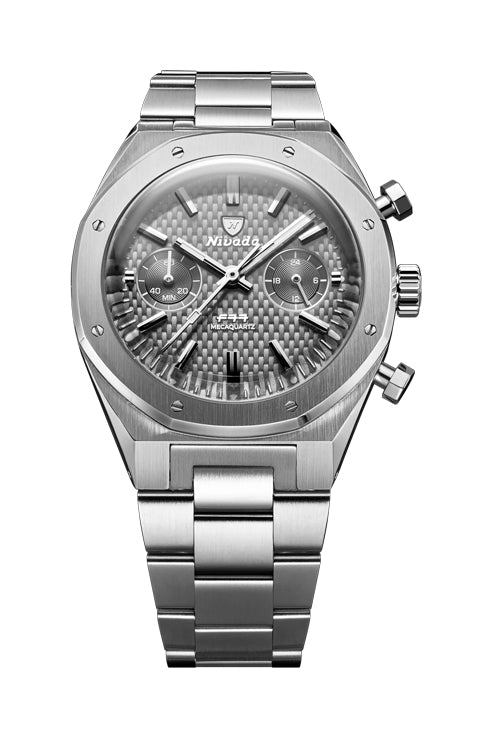 68001Q7 – NIVADA F77 CHRONO MECAQUARTZ GREY